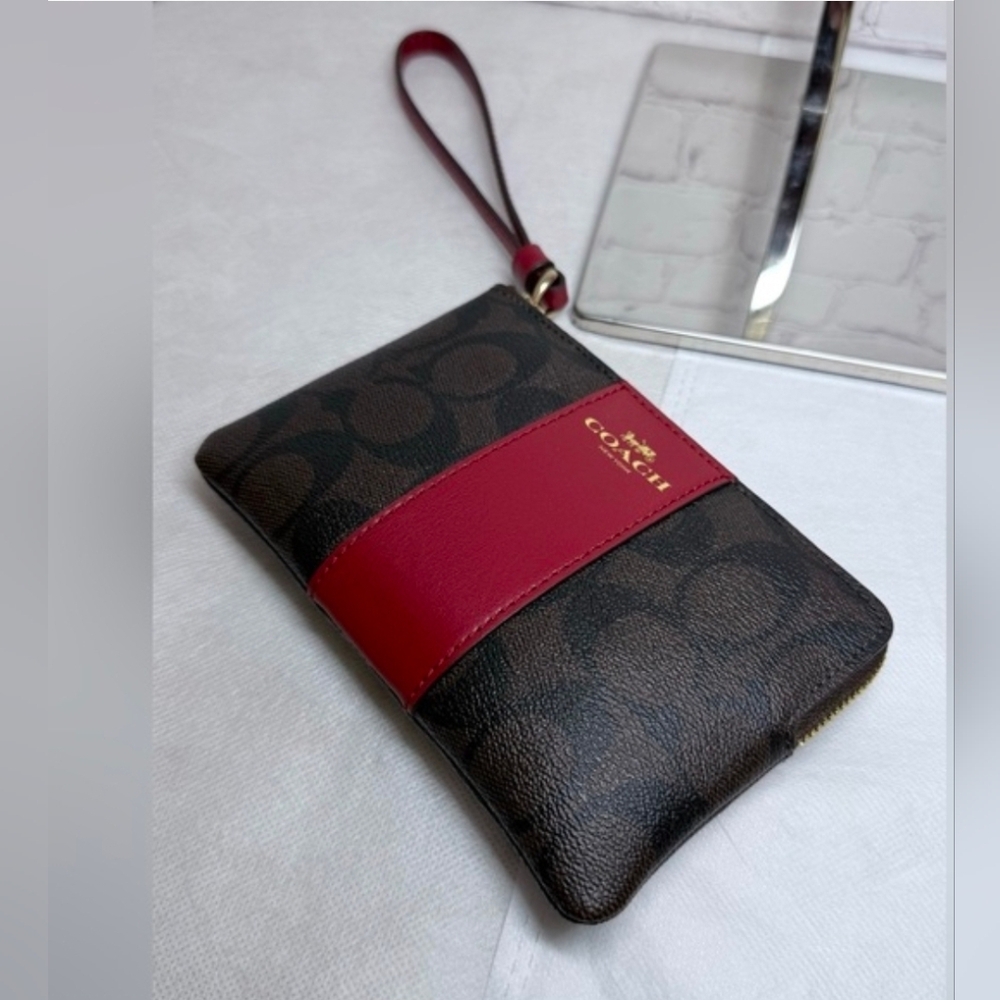 Coach Corner Zip Wristlet - Picture 4 of 9